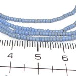 画像2: ブルーグレー+淡いブルー極小シードビーズ連 (2)