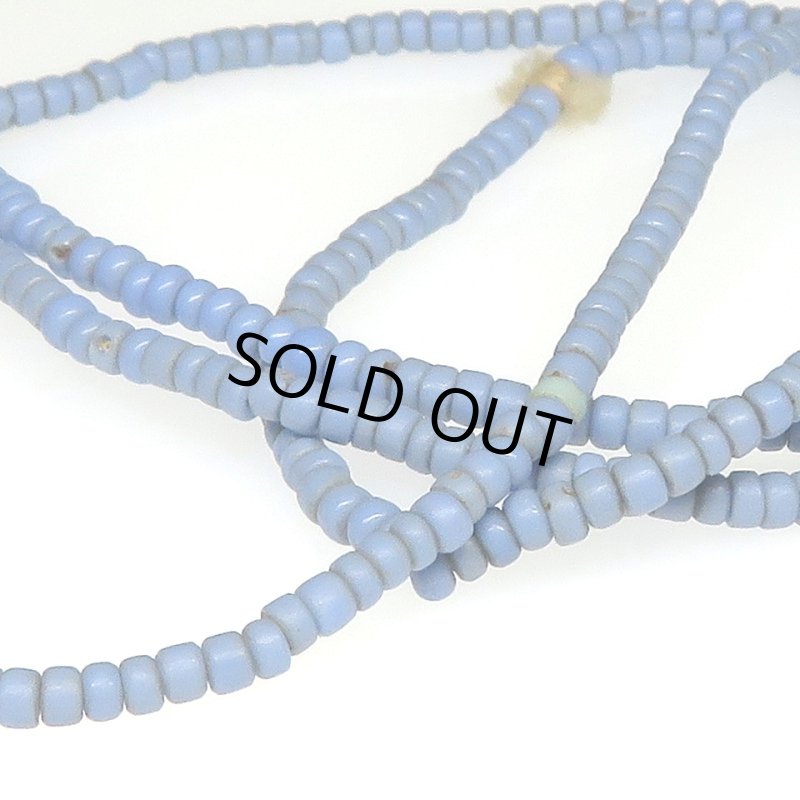 画像3: ブルーグレー+淡いブルー極小シードビーズ連 (3)