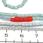 画像2: 淡いブルー+グレーチューブ型Mixシード連 (2)