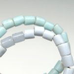 画像4: 淡いブルー+グレーチューブ型Mixシード連 (4)