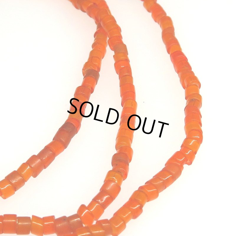 画像3: 極小オレンジ色チューブ型ホワイトハーツ連 (3)