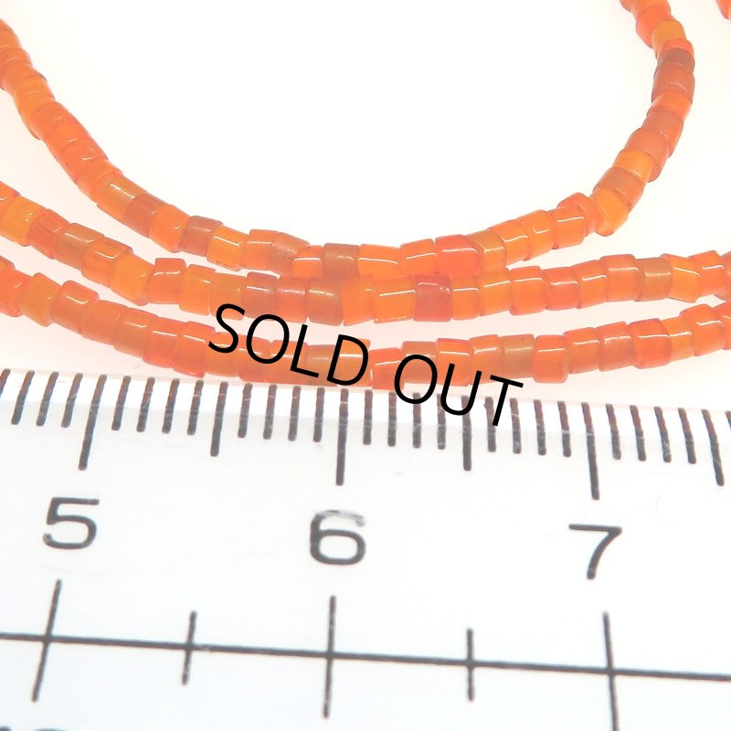 画像2: 極小オレンジ色チューブ型ホワイトハーツ連 (2)