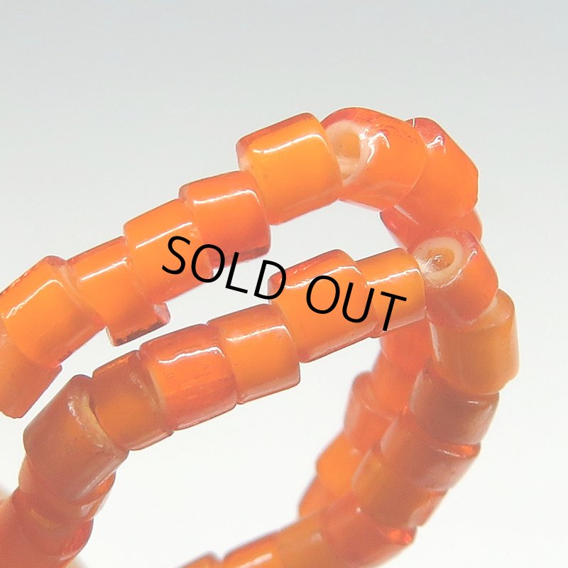 画像4: 極小オレンジ色チューブ型ホワイトハーツ連 (4)