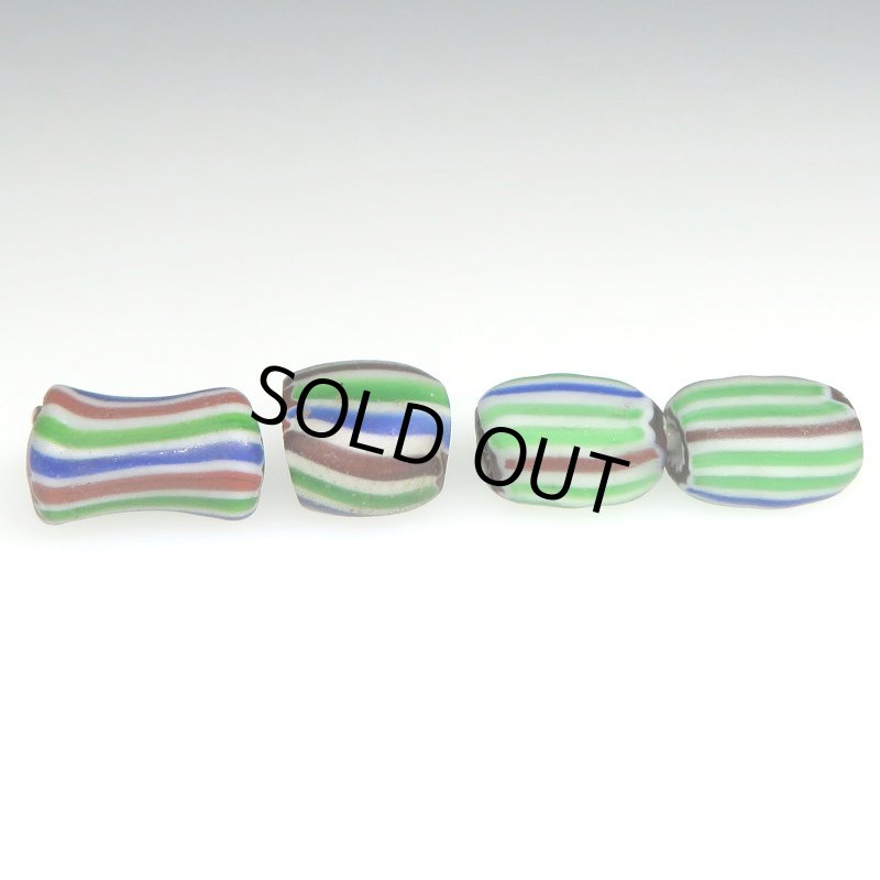 画像2: ヴェネチアメロン　シェブロンタイプフラット+ドッグボーン4個セット (2)