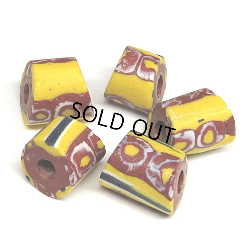 画像1: 小型ミルフィオリ（composite)　5個セット (1)