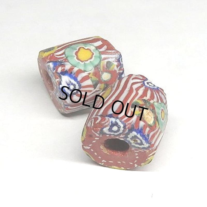 画像1: 小型ミルフィオリ　2個セット (1)