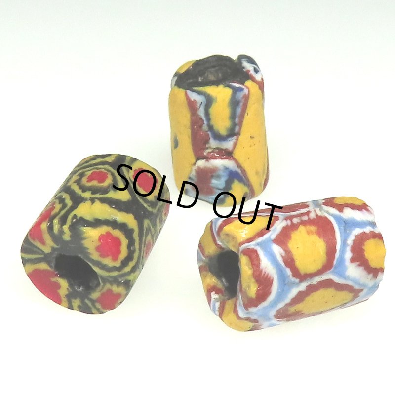 画像1: 小型ミルフィオリ（composite)　3個セット (1)