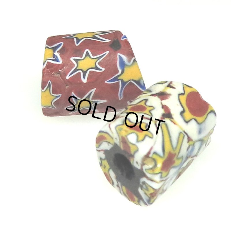 画像1: 小型ミルフィオリ　2個セット (1)