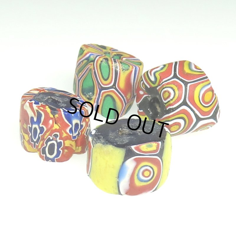 画像1: 中薄型〜薄型ミルフィオリ　4個セット (1)