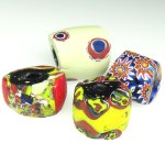 画像1: 中薄型〜薄型ミルフィオリ大　4個セット (1)