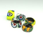 画像1: 薄型ミルフィオリ小　5個セット (1)