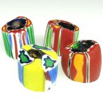 画像1: ヴェネチア筋玉　ミルフィオリ　4個セット (1)