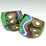 画像1: 樽型ミルフィオリ大　2個セット (1)