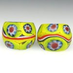 画像1: 樽型ミルフィオリ　2個セット (1)