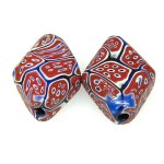 画像2: 美六角形フラットミルフィオリ小型　2個セット (2)