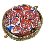 画像1: 六角形フラットミルフィオリ　ペンダントトップ (1)