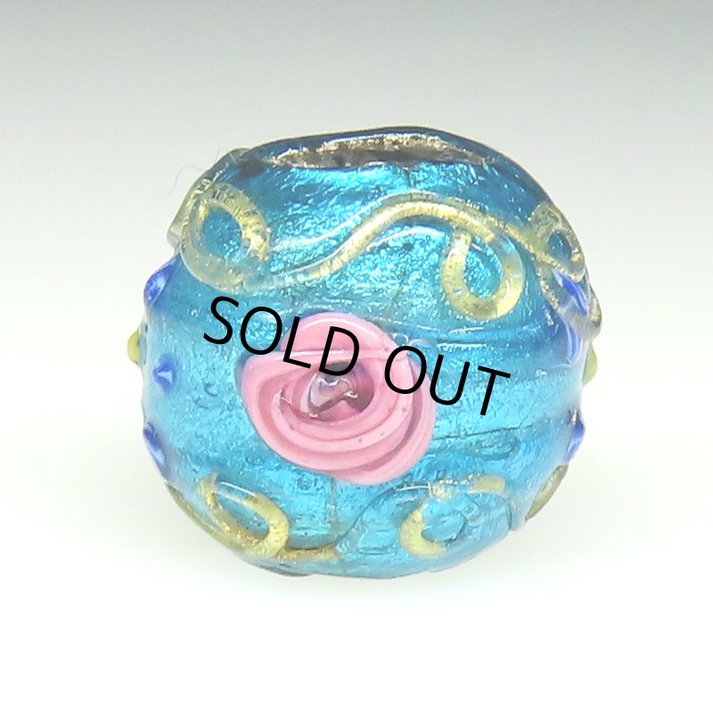 画像2: シルバーフォイルビーズ薔薇と忘れな草 (2)