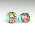 画像3: 銀箔トレイルデコレーション　薔薇と忘れな草　小粒2個セット (3)