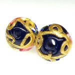 画像4: 金箔トレイルデコレーション　薔薇と忘れな草　2個セット (4)