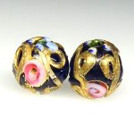 画像3: 金箔トレイルデコレーション　薔薇と忘れな草　2個セット (3)