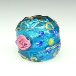 画像1: シルバーフォイルビーズ薔薇と忘れな草 (1)