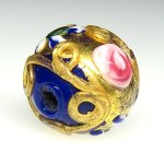 画像4: 金箔トレイルデコレーション　薔薇と忘れな草 (4)