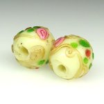 画像4: 金箔トレイルデコレーション　薔薇と忘れな草（2個セット） (4)