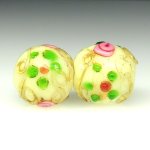 画像3: 金箔トレイルデコレーション　薔薇と忘れな草（2個セット） (3)