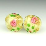 画像3: 金箔トレイルデコレーション　薔薇と忘れな草（2個セット） (3)