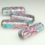 画像1: 80’sヴィンテージ　銀箔ビーズ　難あり (1)