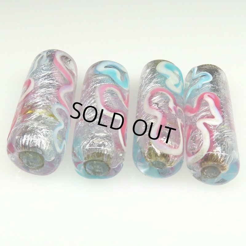 画像2: 80’sヴィンテージ　銀箔ビーズ　難あり (2)