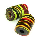 画像1: 黄+黒+赤マーブル　2個セット (1)