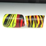 画像3: 黄+黒+赤マーブル　2個セット (3)