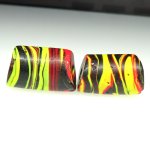 画像2: 黄+黒+赤マーブル　2個セット (2)