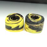 画像2: クリームイエロー+黒マーブル　2個セット (2)