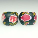 画像1: 薔薇のファンシー緑クリア　2個セット (1)