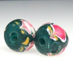 画像4: 薔薇のファンシー緑クリア　2個セット (4)