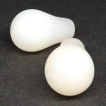 画像1: ウェディングビーズ　乳白　2個セット (1)
