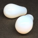 画像1: ウェディングビーズ　オパール乳白　2個セット (1)