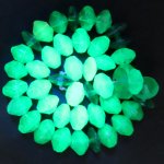画像5: ウランガラスビーズ緑　短連 (5)
