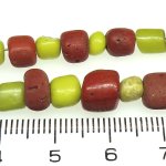 画像2: 茶色+黄色インドパシフィックビーズ　ロング連 (2)