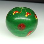 画像1: 乾隆玉写し（中国製ミルフィオリ）　緑大玉 (1)