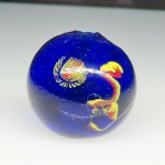 画像1: 乾隆玉写し（中国製ミルフィオリ）　瑠璃クリア玉 (1)