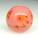 画像1: 乾隆玉写し（中国製ミルフィオリ）　ピンク大玉 (1)