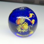 画像1: 乾隆玉写し（中国製ミルフィオリ）　瑠璃クリア玉 (1)