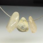 画像2: アフガニスタン古代水晶　涙の雫3個セット (2)