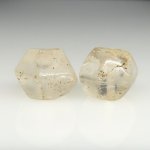 画像1: インドネシア古代水晶　そろばん玉　2個セット (1)