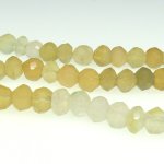 画像1: Yellow Hematite in Quartz　イエローヘマタイトクオーツ　カット玉連 (1)
