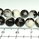 画像2: Zebra Jasper　ゼブラジャスパー　丸玉連　8ｍｍ (2)