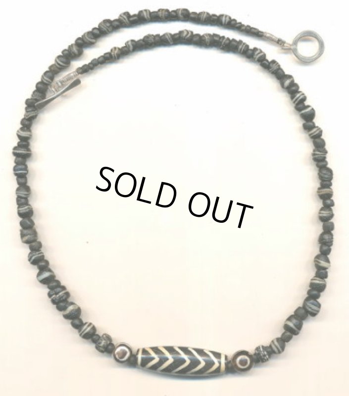 古代エッチドアゲイト(瑪瑙）+イスラム玉のネックレス